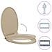 Tavoletta Wc A Chiusura Ammortizzata Beige Ovale - Foto miniatura 2