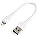 Cavo da USB-A a Lightning da 15cm bianco - Robusto e resistente cavo di alimentazione /sincronizzazione in fibra aramidica da USB tipo A da Lightning - Certificato Apple Mfi per iPad /iPhone 12 - Foto miniatura 1