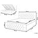 Letto Matrimoniale Contenitore Velluto Beige 180x200 Cm Amiens - Foto miniatura 7