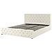 Letto Matrimoniale Contenitore Velluto Beige 180x200 Cm Amiens - Foto miniatura 2