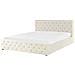 Letto Matrimoniale Contenitore Velluto Beige 180x200 Cm Amiens - Foto miniatura 6