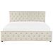 Letto Matrimoniale Contenitore Velluto Beige 180x200 Cm Amiens - Foto miniatura 12