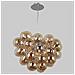 Lampada A Sospensione Moderna Cromata A 8 Luci Con Paralume Cognac, G9 - Foto miniatura 2