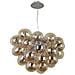 Lampada A Sospensione Moderna Cromata A 8 Luci Con Paralume Cognac, G9 - Foto miniatura 1