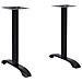 Gambe Per Tavolino Da Bar 2 Pz Nero 61x8x72 Cm In Ghisa - Foto miniatura 1