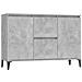 Credenza Grigio Cemento 104x35x70 cm in Legno Multistrato - Foto miniatura 2