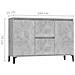 Credenza Grigio Cemento 104x35x70 cm in Legno Multistrato - Foto miniatura 7