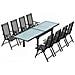 Tavolo Da Giardino Allungabile In Alluminio E 8 Sedie In Textilene Brescia - Foto miniatura 1