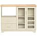 Credenza Buffet Con 2 Ante In Vetro Mobile Da Cucina Mobile Microonde 120x40x90cm Beige Fsb81-mi Sobuy - Foto miniatura 1