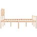 Giroletto Con Testiera 140x190 Cm In Legno Massello - Foto miniatura 2