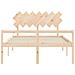Giroletto Con Testiera 140x190 Cm In Legno Massello - Foto miniatura 6
