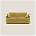 Evans Divano Letto Matrimoniale in Tessuto Impermeabile T13 189L x96P x 90H cm Giallo - Foto miniatura 3