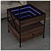 Tavolino Da Salotto Con Led Infinity Rovere Marrone 50x50x51 Cm - Foto miniatura 1