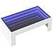 Tavolino Da Salotto Con Led Infinity Bianco 90x50x30 Cm - Foto miniatura 3