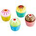 Set 4 Dolcetti Cup Cake in Legno Giocattolo Bambini Crea Cucina il tuo Cupcake - Foto miniatura 3