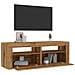 Mobile Porta TV con LED Artigianale 120x35x40 cm Multistrato - Foto miniatura 2