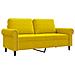 Divano A 2 Posti Giallo 140 Cm In Velluto - Foto miniatura 2
