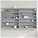 Armadietto Vetrina Grigio Sonoma 100x8,5x58cm Legno Multistrato - Foto miniatura 1