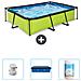 Piscina Fuori Terra - Rettangolo - 300x200x65 Cm - Groen - Include Accessori Coordinati Cb75 - Foto miniatura 1