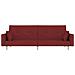 Divano Letto A 2 Posti Con 2 Cuscini Rosso Vino In Tessuto - Foto miniatura 4