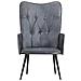 Lusso Casadino -  Poltrona Wingback Grigia In Vera Pelle - Foto miniatura 1