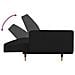 Divano Letto a 2 Posti con 2 Cuscini Nero in Velluto - Foto miniatura 8