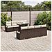 Set di divani da giardino  9 pezzi con cuscini marrone in polyrattan, Divano da giardino  2 posti con cuscini marrone in polyrattan - Foto miniatura 2
