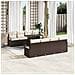 Set di divani da giardino  9 pezzi con cuscini marrone in polyrattan, Divano da giardino  2 posti con cuscini marrone in polyrattan - Foto miniatura 3