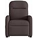 Poltrona Alzapersona Massaggio Elettrica Marrone Scuro Tessuto - Foto miniatura 5