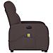 Poltrona Alzapersona Massaggio Elettrica Marrone Scuro Tessuto - Foto miniatura 6