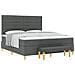 Letto a Molle con Materasso & Panchina Grigio Scuro 180x200 cm Tessuto - Foto miniatura 1