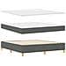 Letto a Molle con Materasso & Panchina Grigio Scuro 180x200 cm Tessuto - Foto miniatura 3