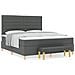 Letto a Molle con Materasso & Panchina Grigio Scuro 180x200 cm Tessuto - Foto miniatura 4