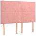 Letto a Molle con Materasso e LED Rosa 140x190 cm in Velluto - Foto miniatura 7