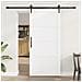 Porta scorrevole con set hardware 'ORKDAL'Bianco in legno massello di pino - Foto miniatura 2