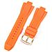 Cinturino In Silicone Compatibile Con Michael Kors Mk8184 8729 9020 Con Attacco Convesso Orange - Foto miniatura 1