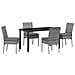 Set da Pranzo per Giardino 5 pcs Grigio Poly Rattan - Foto miniatura 1