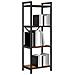 Libreria Rovere fumo 40 x 30 x 118 cm Legno multistrato - Foto miniatura 3