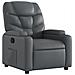 Poltrona reclinabile grigia in similpelle - Foto miniatura 1