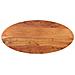 Piano Tavolo 120x50x3,8 cm Ovale in Legno Massello di Acacia - Foto miniatura 1