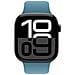 Bracciale Per Apple Watch 38 / 40 / 41 / 42mm In Silicone Liquido, Blu Marine - Foto miniatura 3