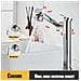 Rubinetto per lavabo da bagno, Blackswan, tipo M333, modello girevole cromato alto, con 2 modalità e beccuccio mobile, misura 30 cm - Foto miniatura 3