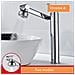 Rubinetto per lavabo da bagno, Blackswan, tipo M333, modello girevole cromato alto, con 2 modalità e beccuccio mobile, misura 30 cm - Foto miniatura 4