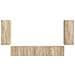 Set mobile TV 4 pz Rovere Sonoma Legno ingegnerizzato - Foto miniatura 8