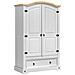 Guardaroba Corona Bianco 101 x 52 x 170 cm Pino massello - Foto miniatura 1