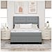 Letto a molle con materasso Grigio chiaro 140 x 190 cm Tessuto - Foto miniatura 3