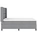 Letto a molle con materasso Grigio chiaro 140 x 190 cm Tessuto - Foto miniatura 8