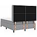 Letto a molle con materasso Grigio chiaro 140 x 190 cm Tessuto - Foto miniatura 9