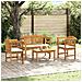 Set da giardino con divano a rosa con cuscino 4 pcs - Foto miniatura 2