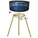 Tavolino Blacky In Ferro Nero E Oro Con Cesto — Ø 40x65 Cm - Foto miniatura 6